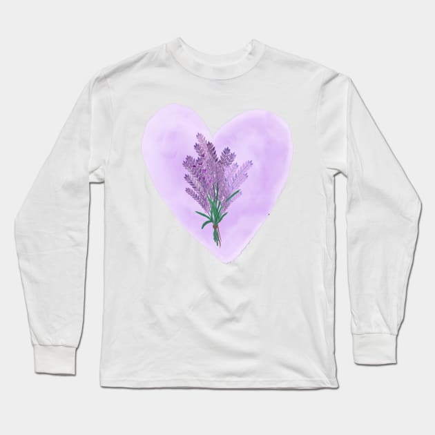 lavender Long Sleeve T-Shirt by Passion gifts